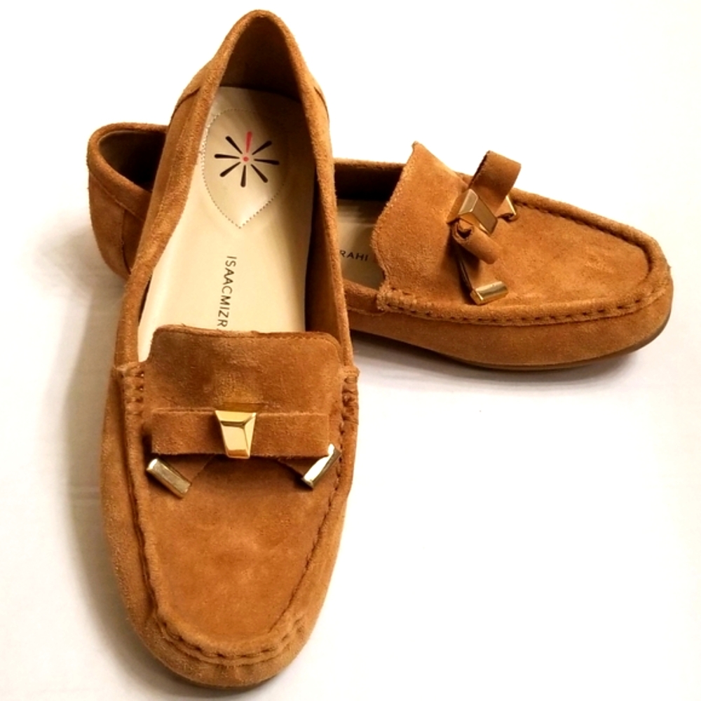 💜 Isaac Mizrahi Live Tan Suede Leather Shoes